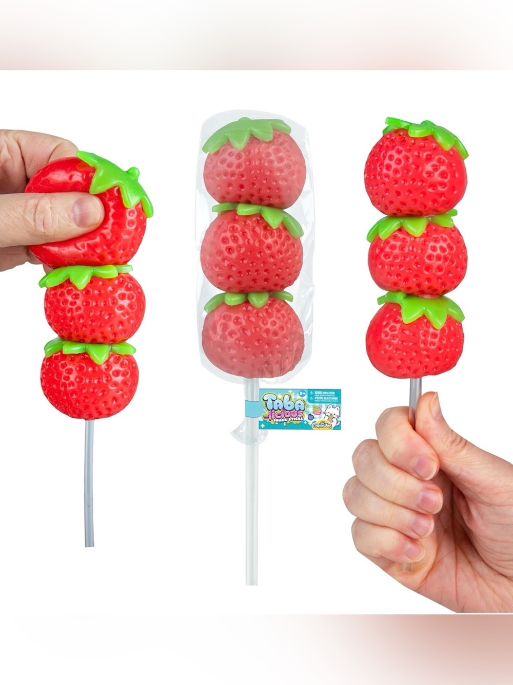 Orb Factory Tabalicious Snack Stick Strawberry Stack Squishy Toy